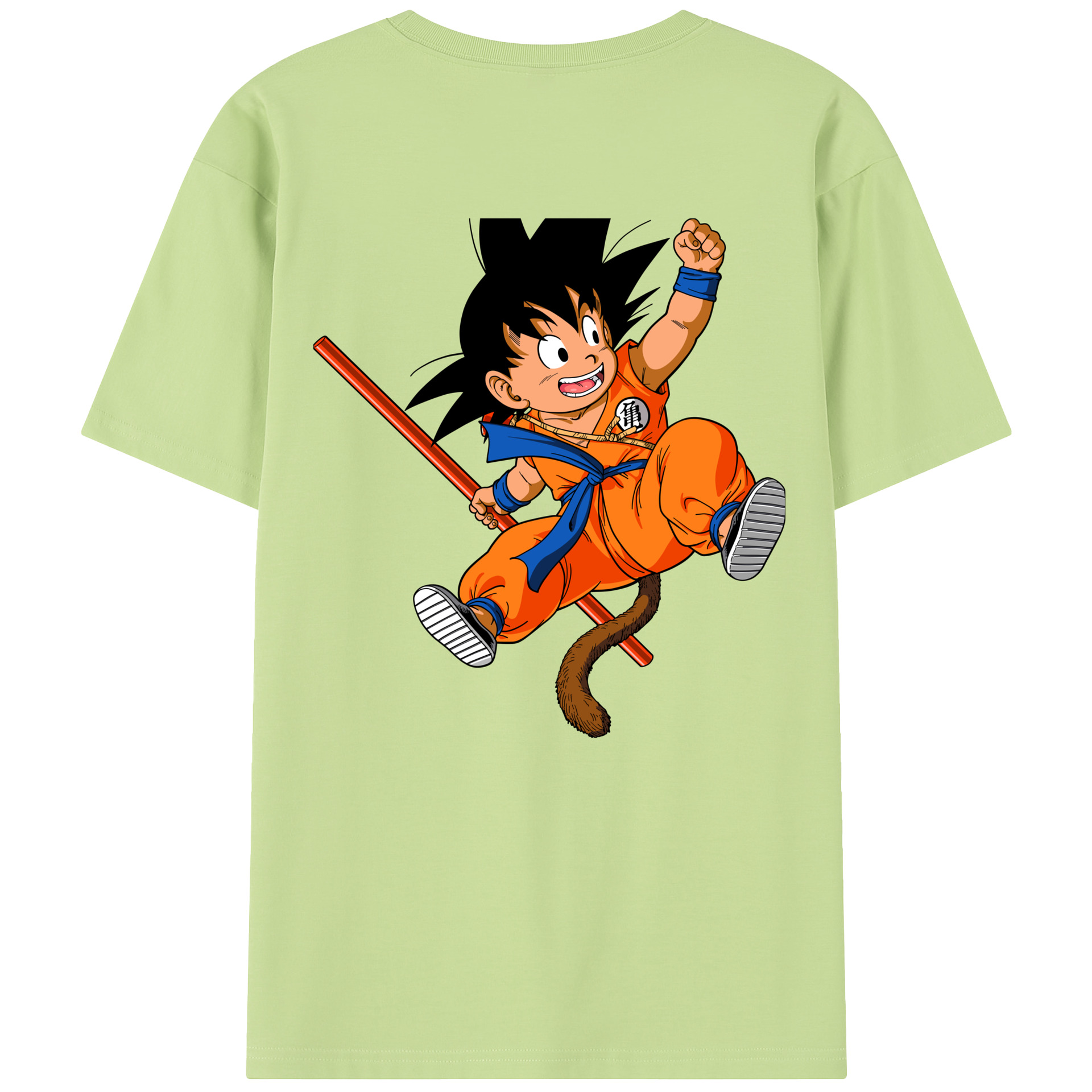 （画像用） ドラゴンボール 孫悟空（そん ごくう）Son Goku カカロット DRAGON BALL Kakarotto 綿100％半袖Tシャツ（背面プリント）